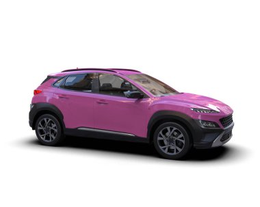 Pembe renkli pembe spor jip. 3d oluşturma.