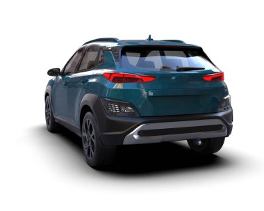 modern SUv - Siyah arkaplanda 3D görüntüleme