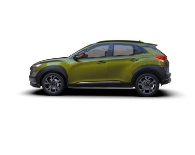 Araç beyaz arka planda izole edilmiş. 3d oluşturma