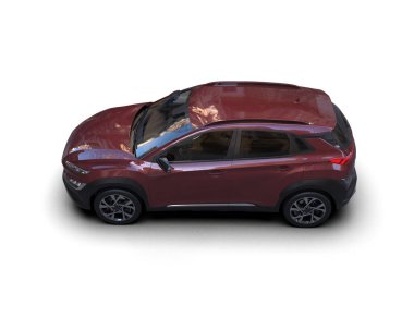 Siyah bir yüzeyde modern bir araba. - Araba. 3d illüstrasyon