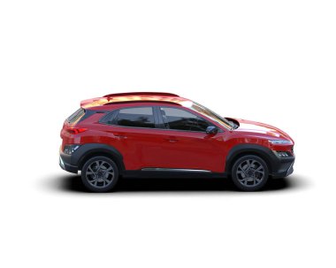 modern kırmızı araba - ön taraf görünümü