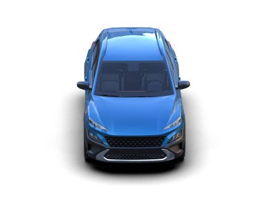mavi modern SUV arabası