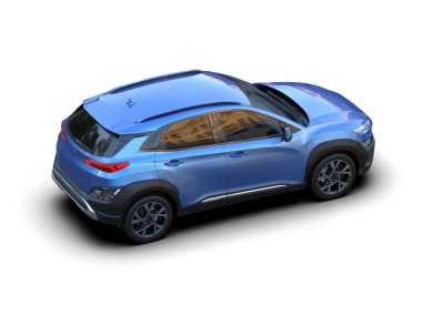 mavi modern SUV - ön görünüm