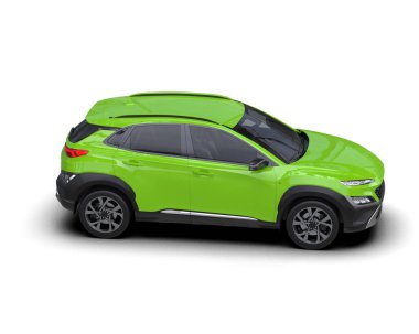 beyaz arkaplanlı modern SUV aracı