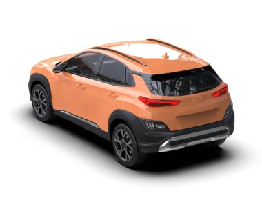 SUV beyaz arka planda izole edildi. 3d oluşturma