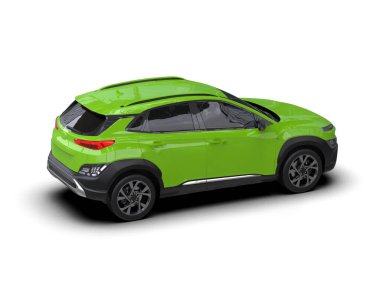 modern yeşil SUV arabası - 3D
