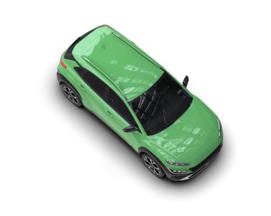 modern yeşil araba - stüdyo çekimi