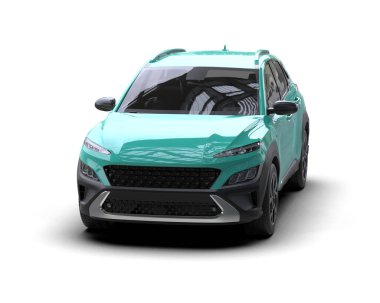 Modern kompakt şehir cipi. 3d oluşturma.