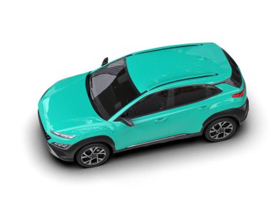 Mavi arabanın 3 boyutlu resmi