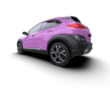 Pembe spor araba - 3D render