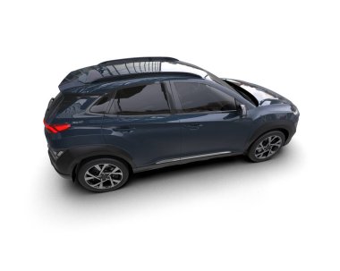 Beyaz arka planda modern bir cip. 3d oluşturma.