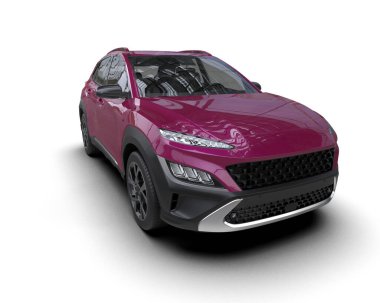 Süper araba arka planda izole edilmiş. 3D görüntüleme - illüstrasyon