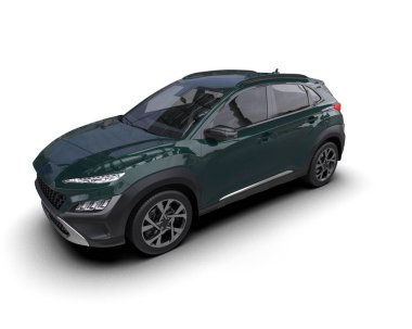 modern yeşil spor araba - ön manzara