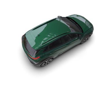 yeşil modern araba - ön manzara