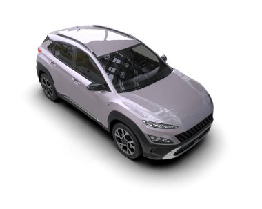 araba beyaz arkaplanda izole edildi