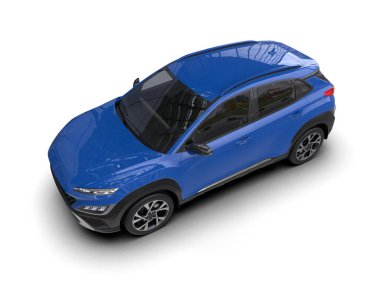 mavi modern SUV - arka görünüm