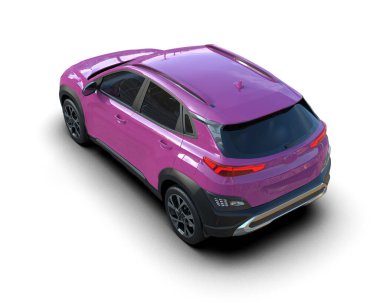 beyaz arka planda modern SUV arabası