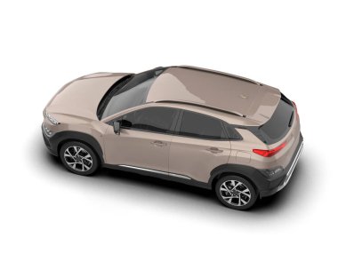 modern kompakt araba - araba - 3 boyutlu illüstrasyon