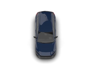 modern araba beyaz arkaplanda izole edildi