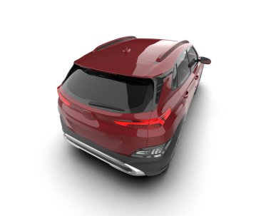 Gerçekçi araba izole edildi. 3d oluşturma -