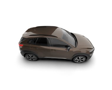 Gerçekçi cip arka planda izole edildi. 3D illüstrasyon - İllüstrasyon