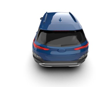 Modern araba arka planda izole edilmiş. 3D görüntüleme - illüstrasyon