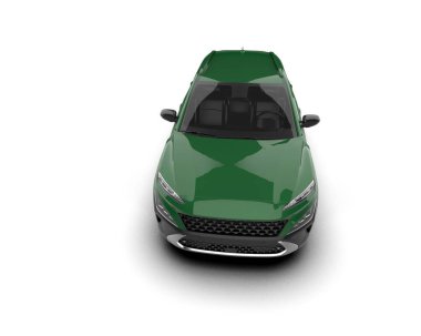 araba beyaz arkaplanda izole edildi. 3d görüntüleme - illüstrasyon