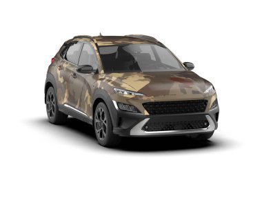 Arka planda modern kompakt araba