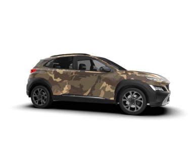 siyah modern SUv kros kenarlı - view - 3D görüntüleme