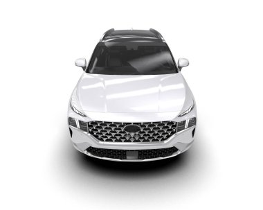 Araba beyaz arka planda izole edilmiş. 3d oluşturma.