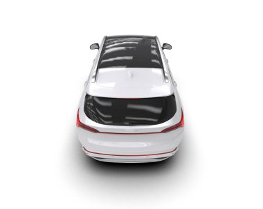 beyaz arkaplanda gerçekçi bir araba