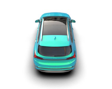 Araba beyaz arka planda izole edilmiş. 3d illüstrasyon.