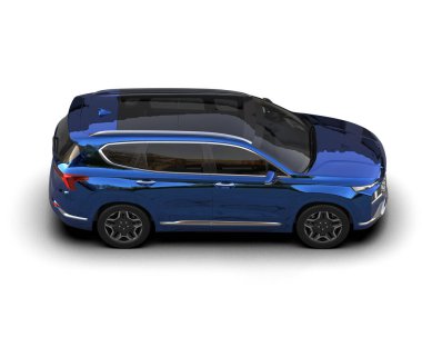 Mavi şehirli mavi SUV