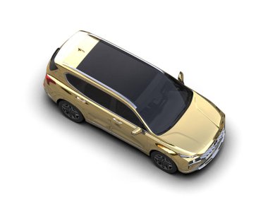 Beyaz arka planda modern lüks SUV