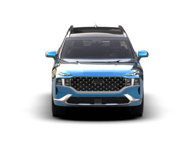 Modern mavi araba. 3 Boyutlu Hazırlama