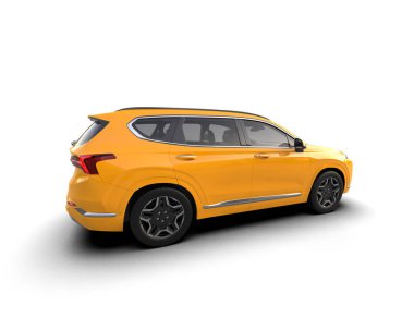 Araç beyaz arka planda izole edilmiş. 3d illüstrasyon