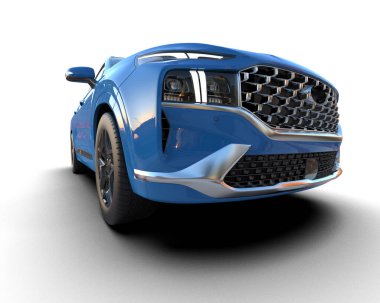 beyaz arkaplanda modern araba