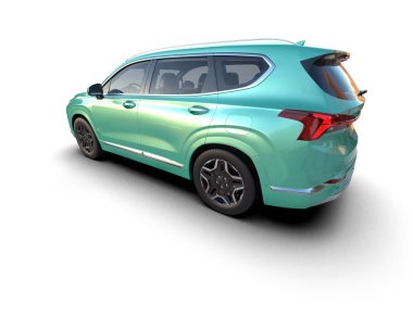 beyaz arkaplan üzerinde modern SUV