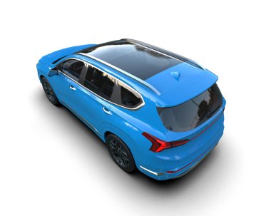 araba mavi üzerine beyaz