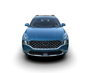 Modern araba arka planda izole edilmiş. 3d oluşturma -