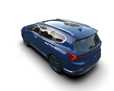 Modern lüks araba beyaz zemin üzerine