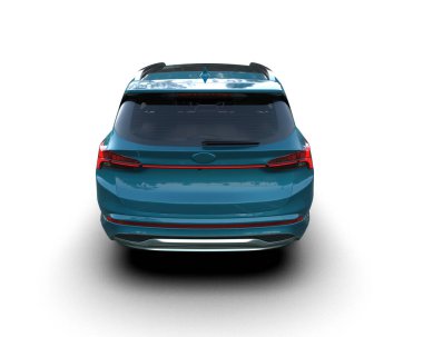 araba beyaz arkaplanda izole edildi