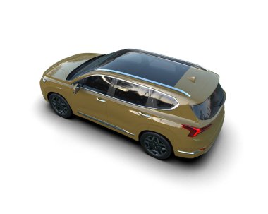 Beyaz arka planda lüks bir araba