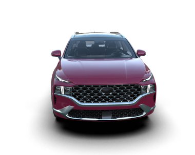 Beyaz arka planda lüks modern bir araba.