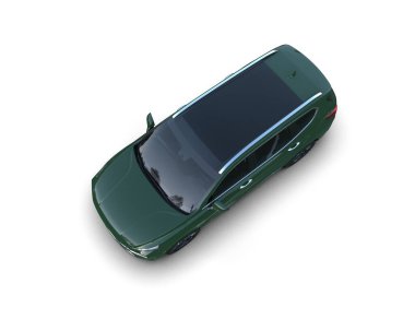 modern araba beyaz arka planda izole edildi. 3 boyutlu görüntüleme