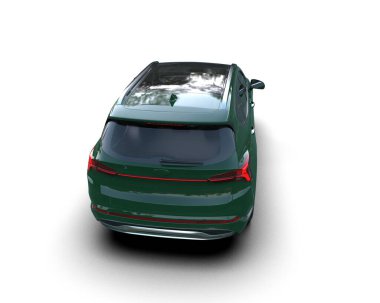 beyaz arka planda modern şehir arabası