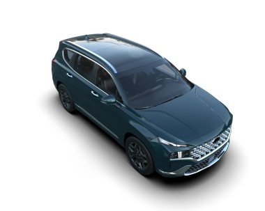 Araç beyaz arkaplanda izole edildi. 3 boyutlu görüntüleme - cg