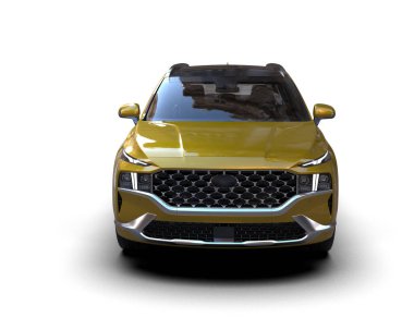 Arka planda lüks, modern bir araba. 3 Boyutlu Hazırlama