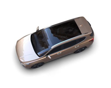 Beyaz arka planda izole edilmiş lüks spor araba.