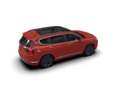 kırmızı lüks modern araba - 3D görüntüleme